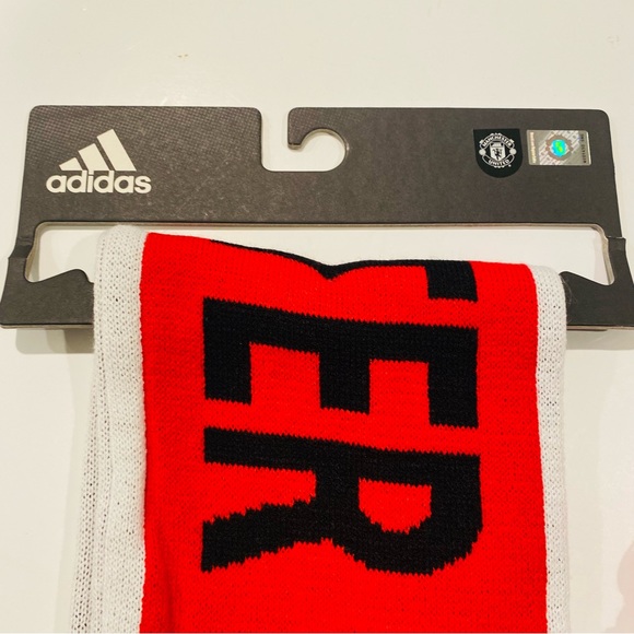 Adidas Manchester United Scarf MUFC Soccer Football England Premier League OS - Picture 9 of 16